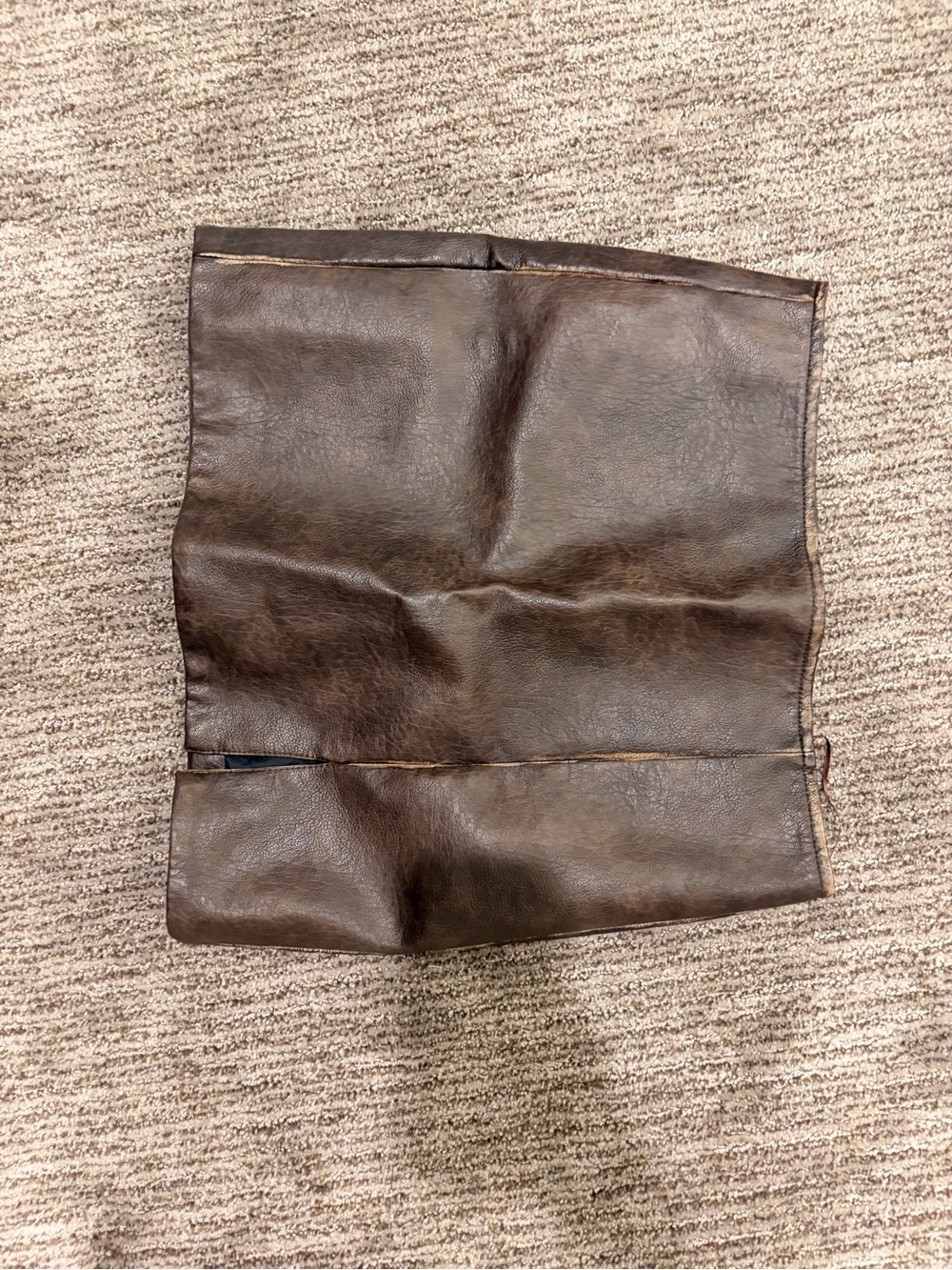 bohme Brown Leather Mini Skirt